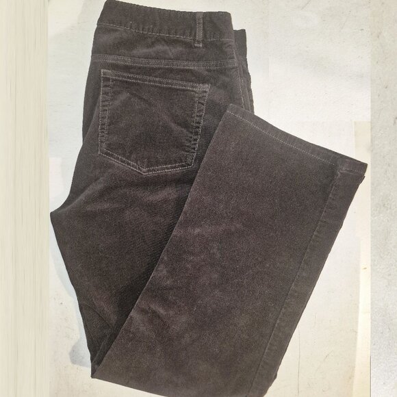 Chaps Denim Petite Corduroy Pants, Dark Brown in size 12P - Picture 1 of 12